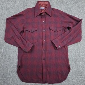 Pendleton Vintage Wool Shirt Mens Medium USA Button Front‎ Lined